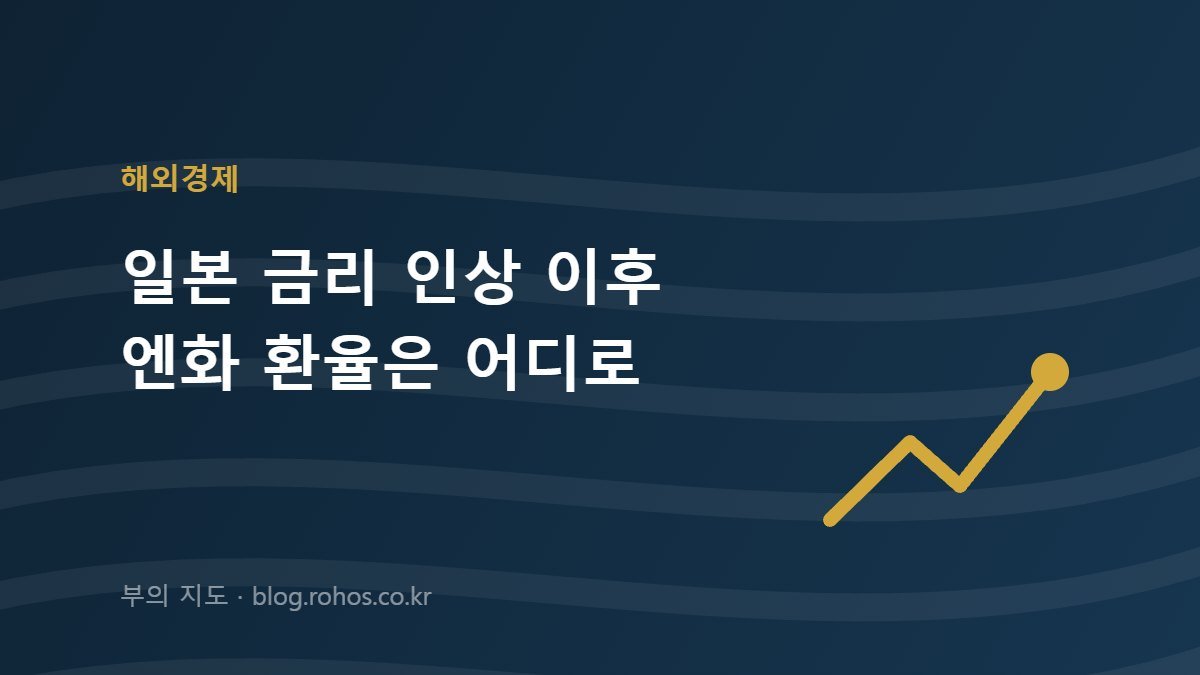 2026년 일본 금리 인상 후 엔화 환율 전망, 일본여행 환전 시기 총정리